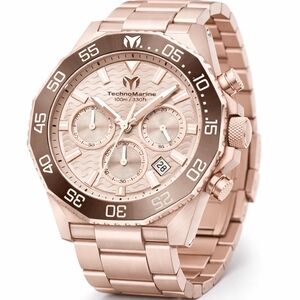 TechnoMarine Mare Vivo 44mmRose Gold Chronograph Watch With Case